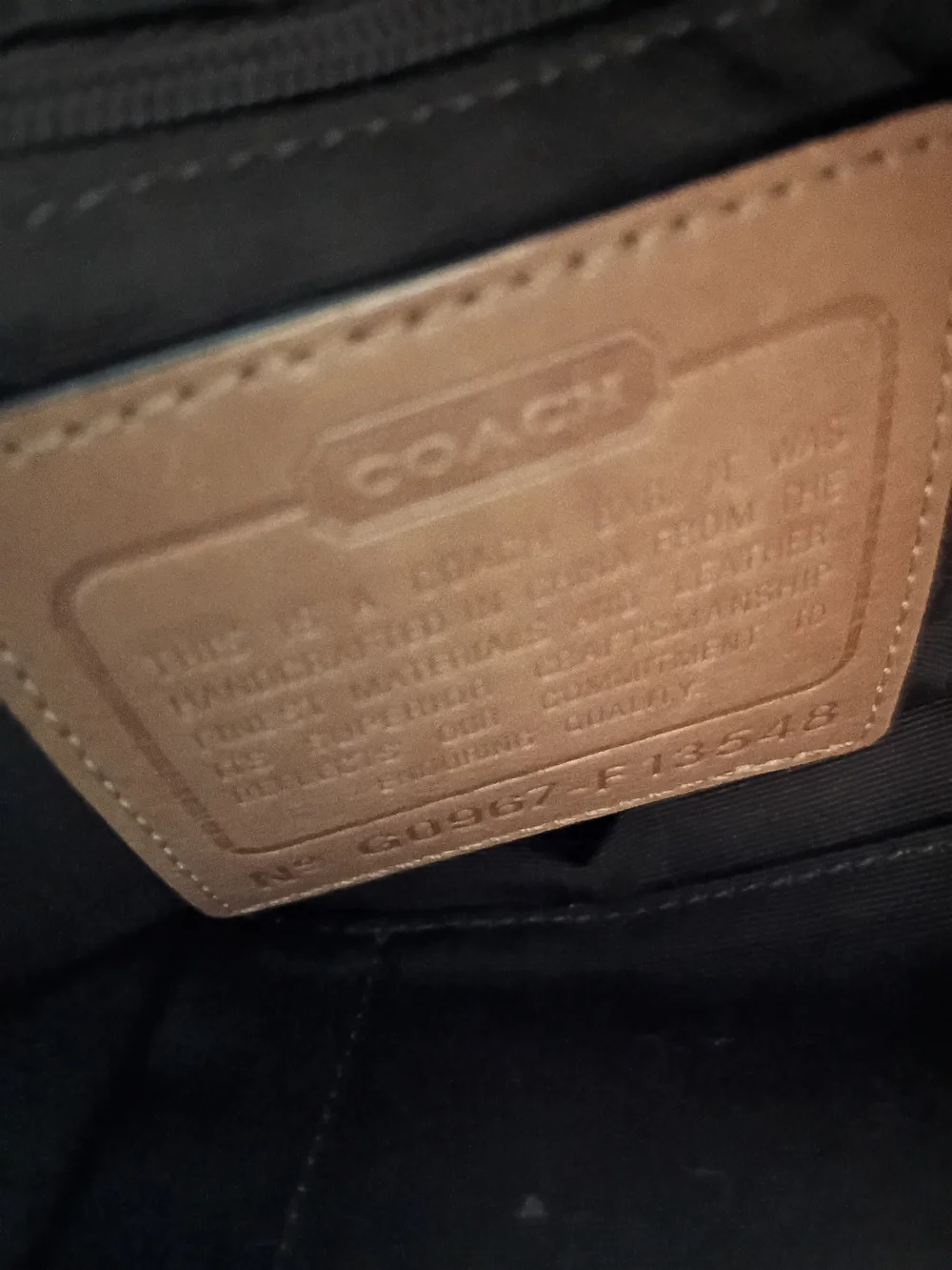 Coach Brown Small C Sig Tote, Shoulder Bag. F14538 Canvas, Leather Straps - Picture 8 of 10